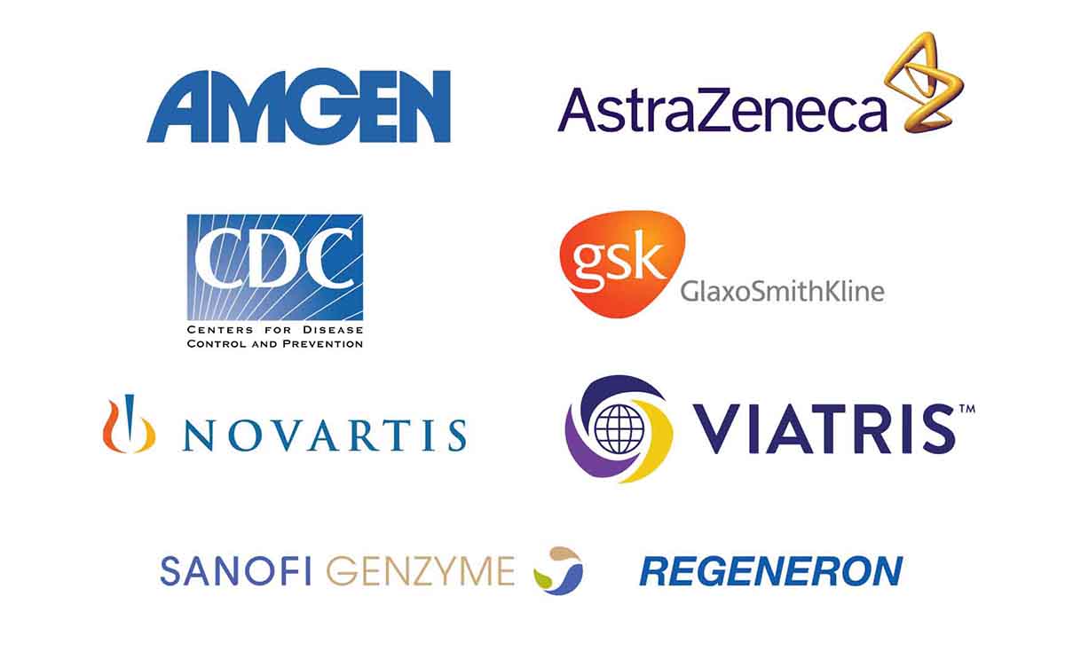 Logos of the USAsthma Sponsors for 2021